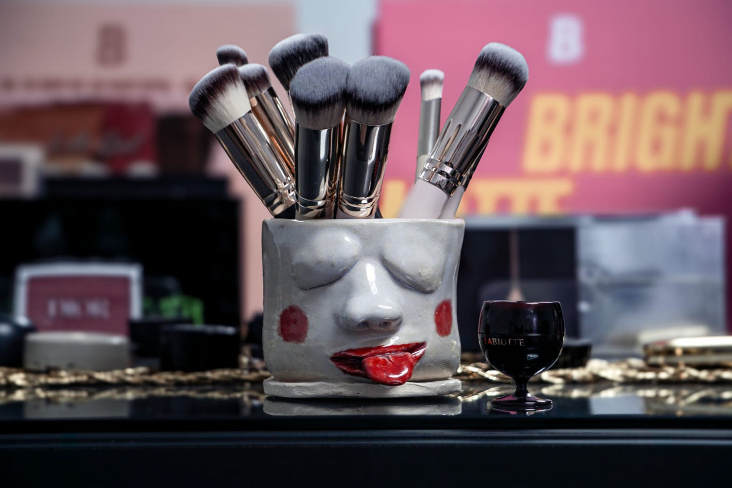 Ceramic Makeup Brush Holder | Desk Organizer - Jenya&Co
