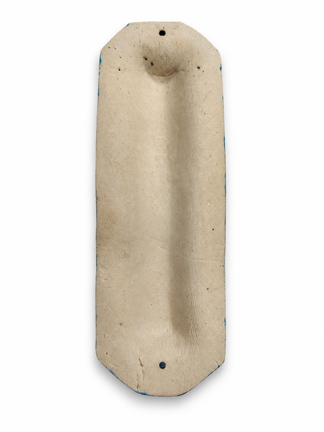 Handmade Ceramic Mezuzah Case “Blue Patterns”
