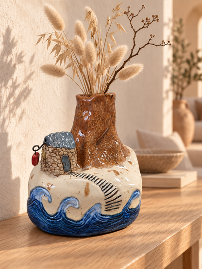 Ceramic Vase “Island by the Sea”