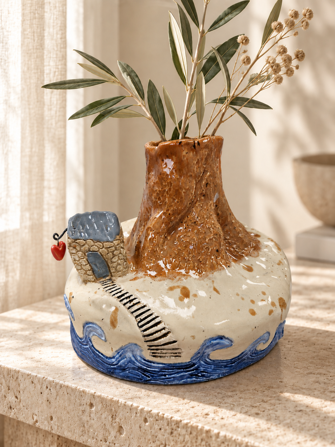 Ceramic Vase “Island by the Sea”