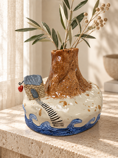 Ceramic Vase “Island by the Sea”