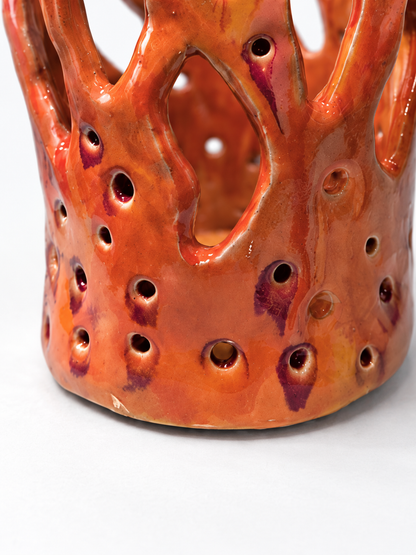 Ceramic Candle Holder - “Living Flame”