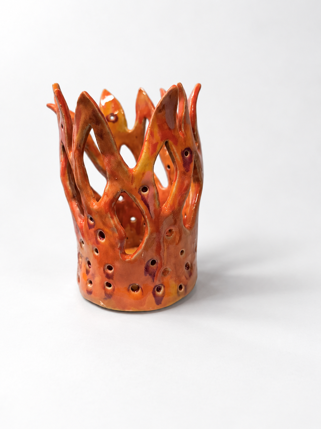 Ceramic Candle Holder - “Living Flame”
