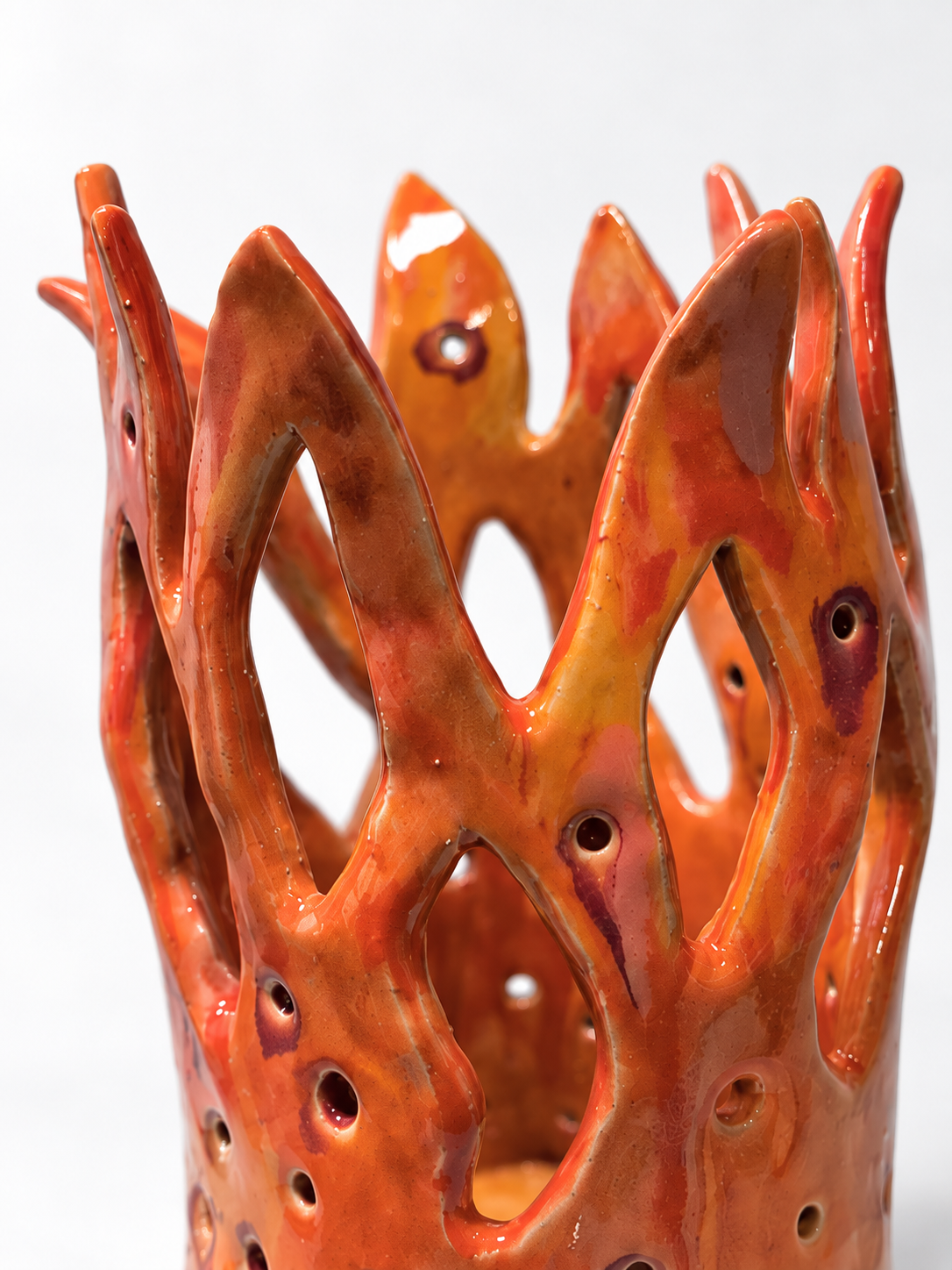 Ceramic Candle Holder - “Living Flame”